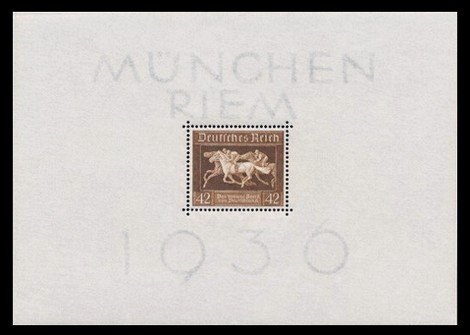  Briefmarke: Block: 3. Rennen, Braune Band von Deutschland 1936