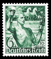 6 + 4 Pf Briefmarke: 5. Jahrestag der Machtergreifung Hitlers