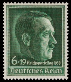 6 + 19 Pf Briefmarke: 10. Reichsparteitag 1938 6 + 19 Pf Briefmarke: 10. Reichsparteitag 1938