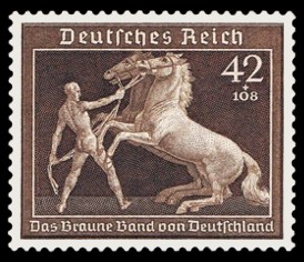42 + 108 Pf Briefmarke: 6. Rennen, Braune Band von Deutschland 1939