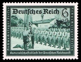 6 + 4 Pf Briefmarke: Kameradschaftsblock der Deutschen Reichspost, Nachwuchslager