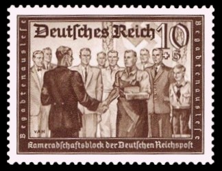 10 + 5 Pf Briefmarke: Kameradschaftsblock der Deutschen Reichspost, Begabtenauslese