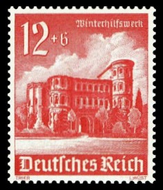12 + 6 Pf Briefmarke: Winterhilfswerk, Bauwerke, Porta-Nigra Trier