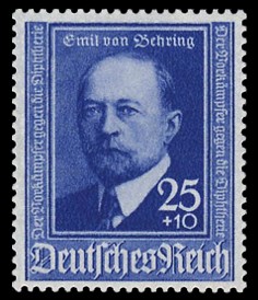 25 + 10 Pf Briefmarke: 50 Jahre Diphtherie-Serum