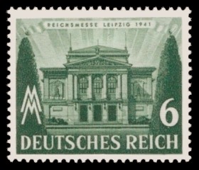 6 Pf Briefmarke: Reichsmesse Leipzig 1941, Leipziger Frühjahrsmesse