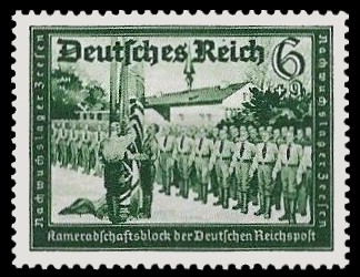 6 + 9 Pf Briefmarke: Kameradschaftsblock der Deutschen Reichspost, Nachwuchslager 6 + 9 Pf Briefmarke: Kameradschaftsblock der Deutschen Reichspost, Nachwuchslager