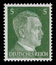 5 Pf Briefmarke: Freimarkenserie, Reichskanzler Adolf Hitler 5 Pf Briefmarke: Freimarkenserie, Reichskanzler Adolf Hitler