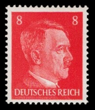 8 Pf Briefmarke: Freimarkenserie, Reichskanzler Adolf Hitler