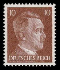 10 Pf Briefmarke: Freimarkenserie, Reichskanzler Adolf Hitler