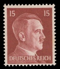 15 Pf Briefmarke: Freimarkenserie, Reichskanzler Adolf Hitler
