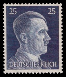 25 Pf Briefmarke: Freimarkenserie, Reichskanzler Adolf Hitler