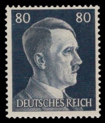 80 Pf Briefmarke: Freimarkenserie, Reichskanzler Adolf Hitler 80 Pf Briefmarke: Freimarkenserie, Reichskanzler Adolf Hitler