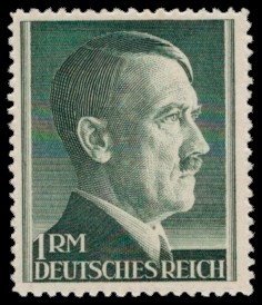1 RM Briefmarke: Freimarkenserie, Reichskanzler Adolf Hitler