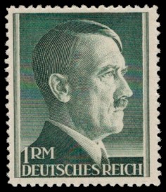 1 RM Briefmarke: Freimarkenserie, Reichskanzler Adolf Hitler 1 RM Briefmarke: Freimarkenserie, Reichskanzler Adolf Hitler