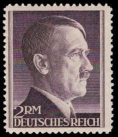 2 RM Briefmarke: Freimarkenserie, Reichskanzler Adolf Hitler