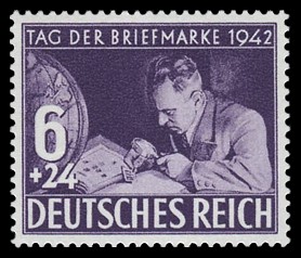 6 + 24 Pf Briefmarke: Tag der Briefmarke 1942