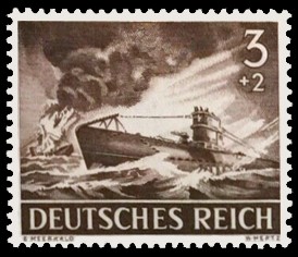3 + 2 Pf Briefmarke: Heldengedenktag 21. März 1943