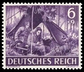 6 + 9 Pf Briefmarke: Heldengedenktag 21. März 1943