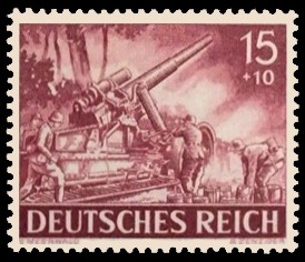 15 + 10 Pf Briefmarke: Heldengedenktag 21. März 1943