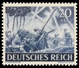 20 + 14 Pf Briefmarke: Heldengedenktag 21. März 1943