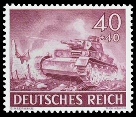40 + 40 Pf Briefmarke: Heldengedenktag 21. März 1943