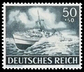 50 + 50 Pf Briefmarke: Heldengedenktag 21. März 1943 50 + 50 Pf Briefmarke: Heldengedenktag 21. März 1943