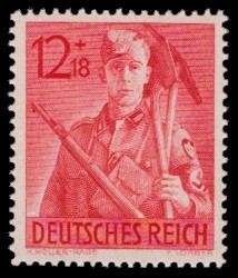 12 + 18 Pf Briefmarke: 8 Jahre RAD - Reichsarbeitsdienst 12 + 18 Pf Briefmarke: 8 Jahre RAD - Reichsarbeitsdienst