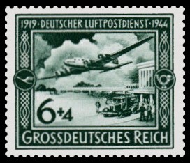 6 + 4 Pf Briefmarke: 25 Jahre Deutscher Luftpostdienst 6 + 4 Pf Briefmarke: 25 Jahre Deutscher Luftpostdienst