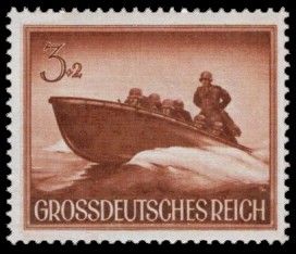 3 + 2 Pf Briefmarke: Heldengedenktag 12. März 1944