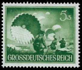 5 + 3 Pf Briefmarke: Heldengedenktag 12. März 1944 5 + 3 Pf Briefmarke: Heldengedenktag 12. März 1944