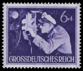 6 + 4 Pf Briefmarke: Heldengedenktag 12. März 1944 6 + 4 Pf Briefmarke: Heldengedenktag 12. März 1944