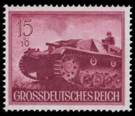 15 + 10 Pf Briefmarke: Heldengedenktag 12. März 1944