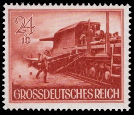 24 + 10 Pf Briefmarke: Heldengedenktag 12. März 1944