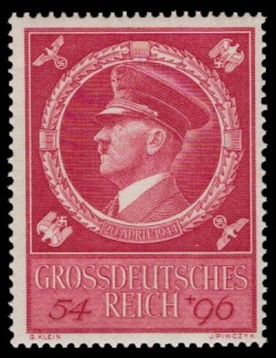 54 + 96 Pf Briefmarke: 55. Geburtstag Adolf Hitler