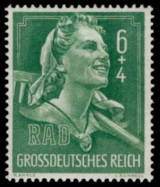 6 + 4 Pf Briefmarke: RAD - Reichsarbeitsdienst 6 + 4 Pf Briefmarke: RAD - Reichsarbeitsdienst