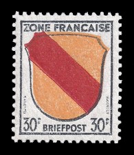 30 Pf Briefmarke: Landeswappen, Baden