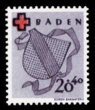 20 + 40 Pf Briefmarke: Rotes Kreuz