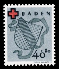 40 + 80 Pf Briefmarke: Rotes Kreuz