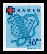 30 + 60 Pf Briefmarke: Rotes Kreuz 30 + 60 Pf Briefmarke: Rotes Kreuz