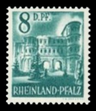 8 DPf Briefmarke: Pers&ouml;nlichkeiten und Ansichten aus Rheinland-Pfalz II, Porta Nigra