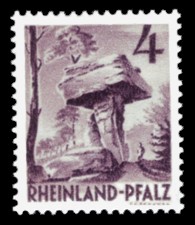 4 Pf Briefmarke: Persönlichkeiten und Ansichten aus Rheinland-Pfalz III, Teufelstisch
