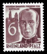 6 Pf Briefmarke: Persönlichkeiten und Ansichten aus Rheinland-Pfalz III, Ketteler 6 Pf Briefmarke: Persönlichkeiten und Ansichten aus Rheinland-Pfalz III, Ketteler