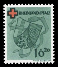 10 + 20 Pf Briefmarke: Rotes Kreuz
