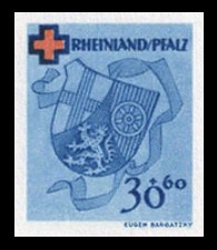 30 + 60 Pf Briefmarke: Rotes Kreuz