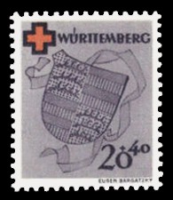 20 + 40 Pf Briefmarke: Rotes Kreuz