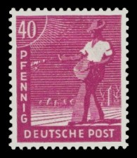 40 Pf Briefmarke: Freimarken II. Kontrollratsausgabe, Sämann