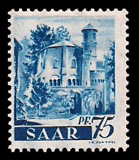 75 Pf Briefmarke: Saar I, Berufe und Ansichten aus dem Saarland 75 Pf Briefmarke: Saar I, Berufe und Ansichten aus dem Saarland