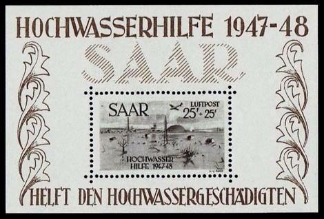 60 Fr Briefmarke: Blockausgabe: Flugpostmarke, Luftpost