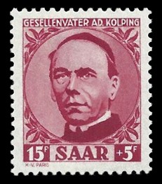 15+ 5 Fr Briefmarke: 85. Todestag Adolph Kolping