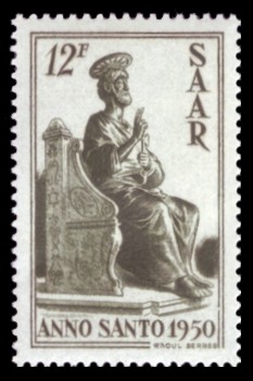 12 Fr Briefmarke: Heiliges Jahr, Anno Santo 1950 12 Fr Briefmarke: Heiliges Jahr, Anno Santo 1950